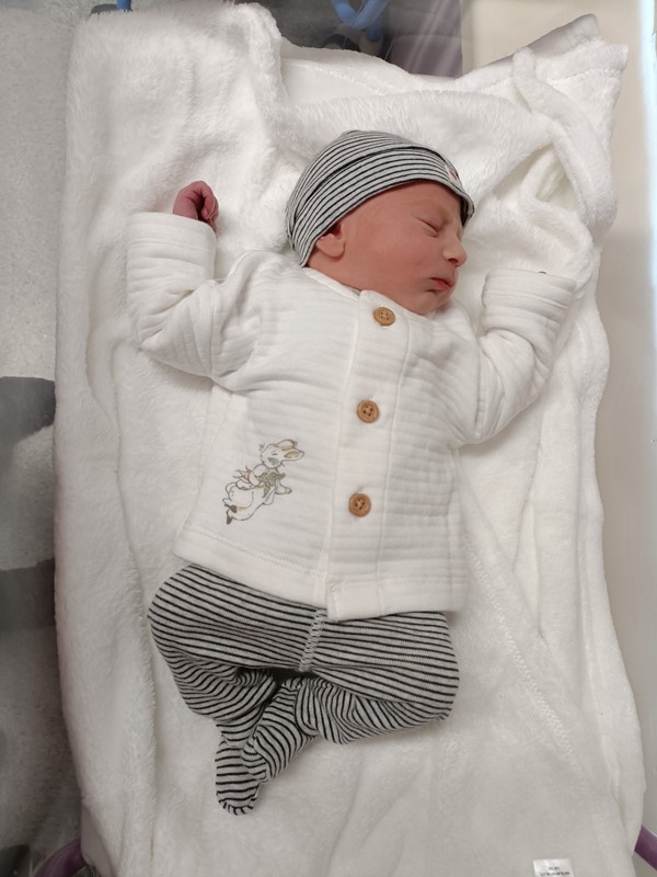 Special delivery - baby Oliver, born on Christmas Day 2024 at Hereford County Hospital